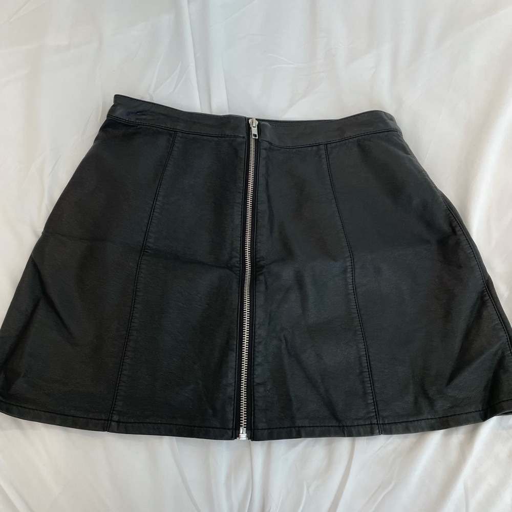 Forever 21 Black Leather Mini Skirt